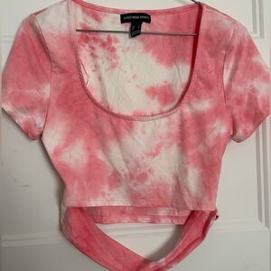 Streetwear Society Pink Tie-Dye Women's Top